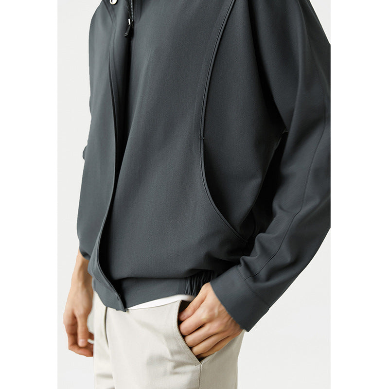 Men’s Loose Casual Pilot Jacket – Lightweight Comfortable Bomber Style Outerwear