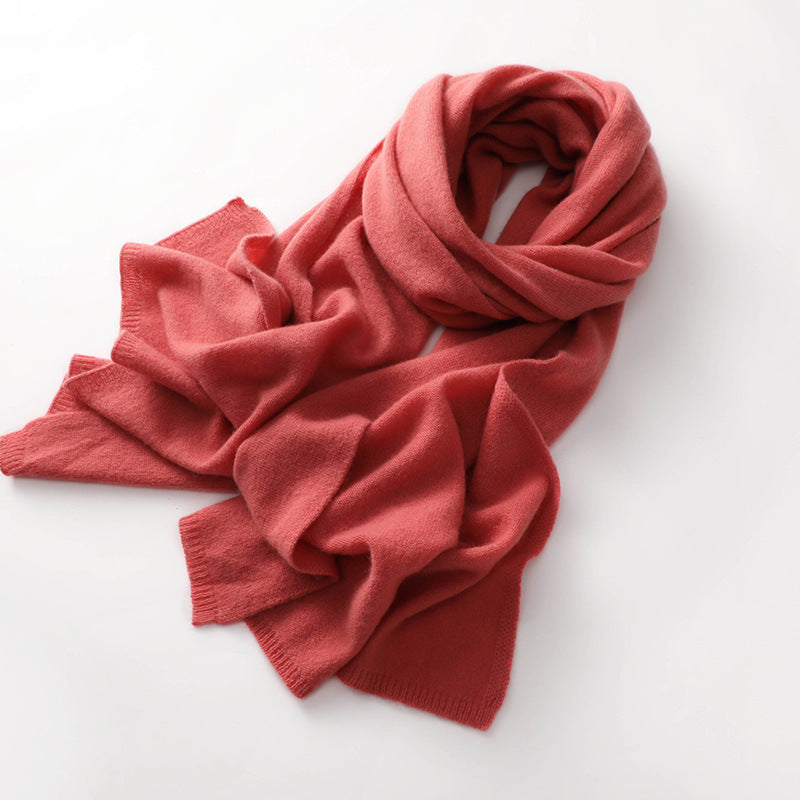 Women's Cashmere Pure Color Warm Keeping Neck Scarf
