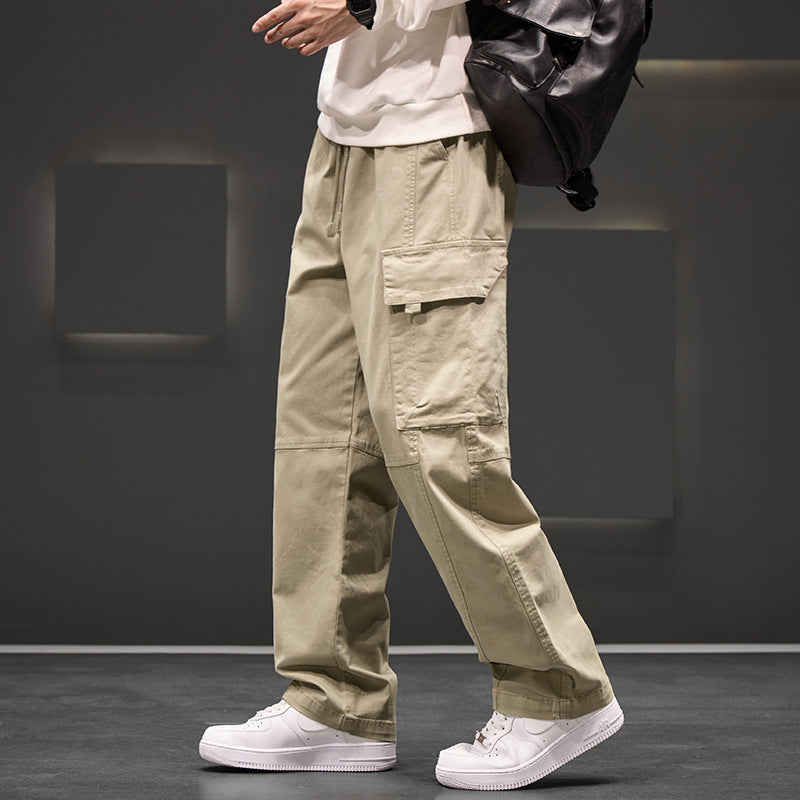Men’s Oversized Cargo Pants – Loose Fit Straight Winter Trousers with Multi Pockets | NYLIXA