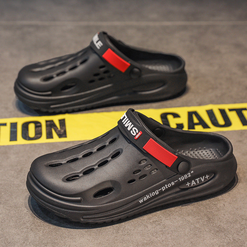Men’s Versatile Hole Shoes – Hollow-Out Indoor & Outdoor Clogs