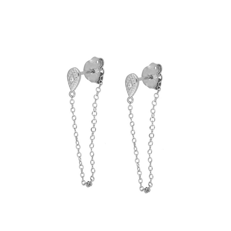 European And American Zircon Ear Clip Eardrops Hours Ear Ring