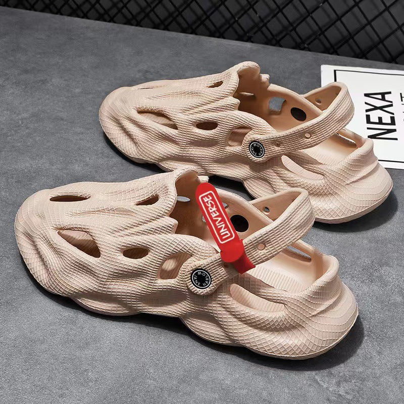 Men’s Coconut Hole Shoes – Dual-Use Indoor/Outdoor Breathable Sandals