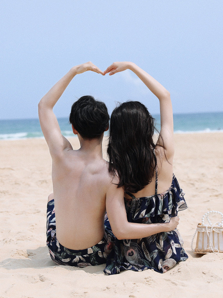 Seaside Beach Couple Honeymoon Vacation Swimsuit