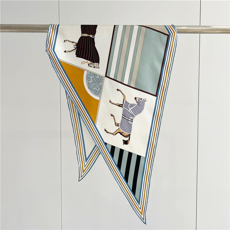 Twill Silk Scarf Women's Light Luxury