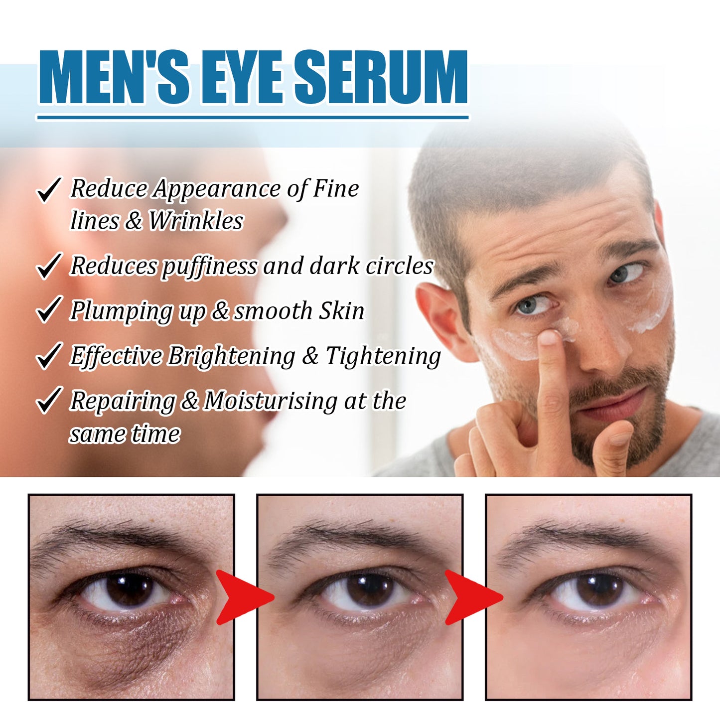 Men's Eye Gentle Moisture Replenishment Daily Moisturizing Skin Elastic Moisturizing Care Essence