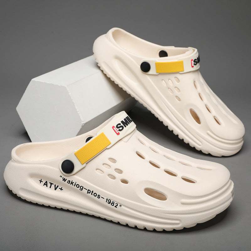 Men’s Versatile Hole Shoes – Hollow-Out Indoor & Outdoor Clogs