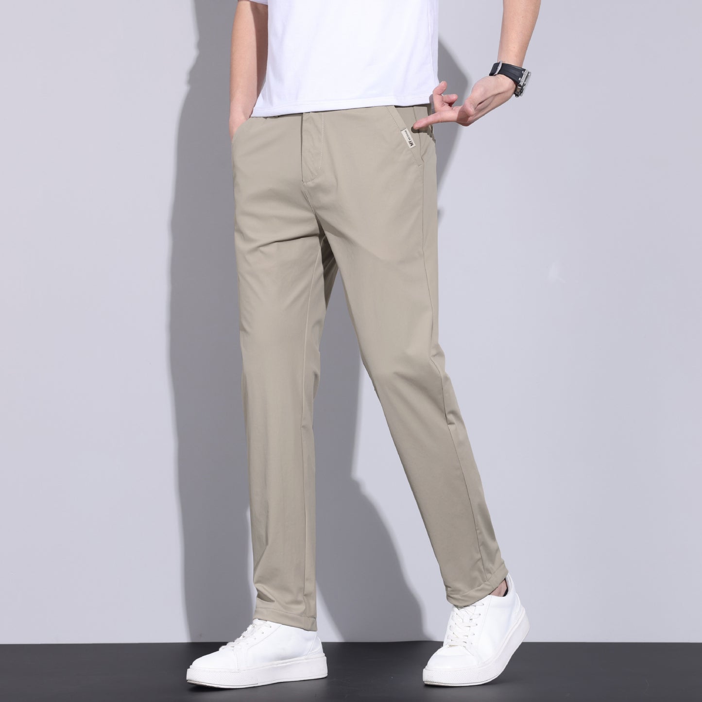Men's High Elastic Ice Silk Quick-Drying Pants – Ultra-Light Breathable Summer Trousers