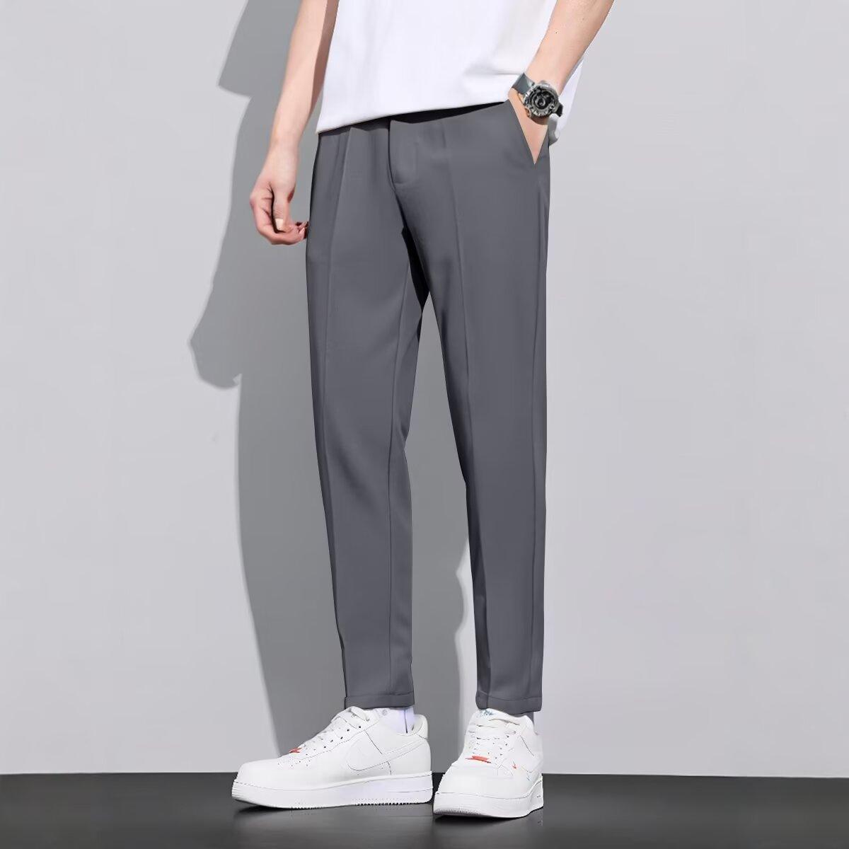 Men’s Ankle‑Tied Trendy Hong Kong Style Loose Drawstring Pants – Casual, Modern & Adjustable