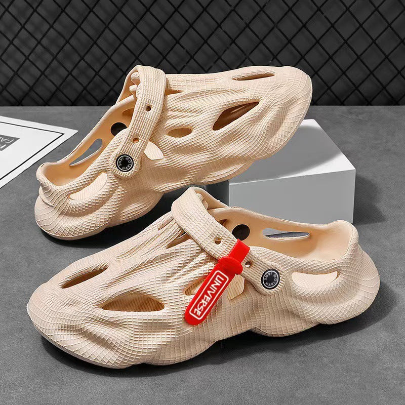Men’s Coconut Hole Shoes – Dual-Use Indoor/Outdoor Breathable Sandals