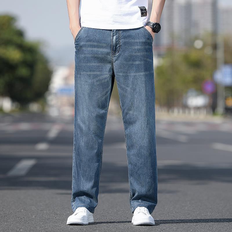 Fashion Personality Ultra-Thin Tencel Jeans for Men – Breathable & Lightweight