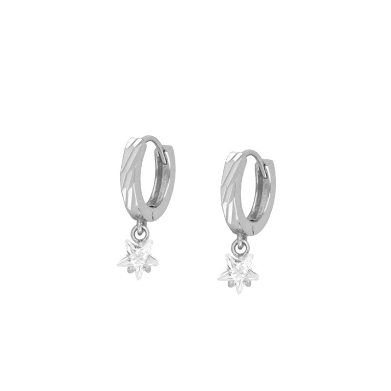 European And American Zircon Ear Clip Eardrops Hours Ear Ring