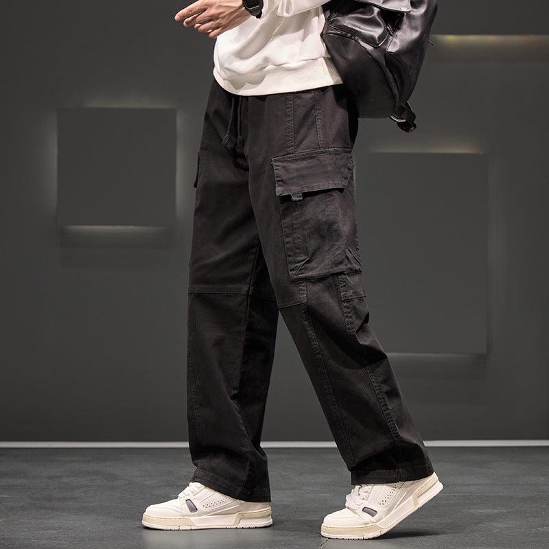 Men’s Oversized Cargo Pants – Loose Fit Straight Winter Trousers with Multi Pockets | NYLIXA