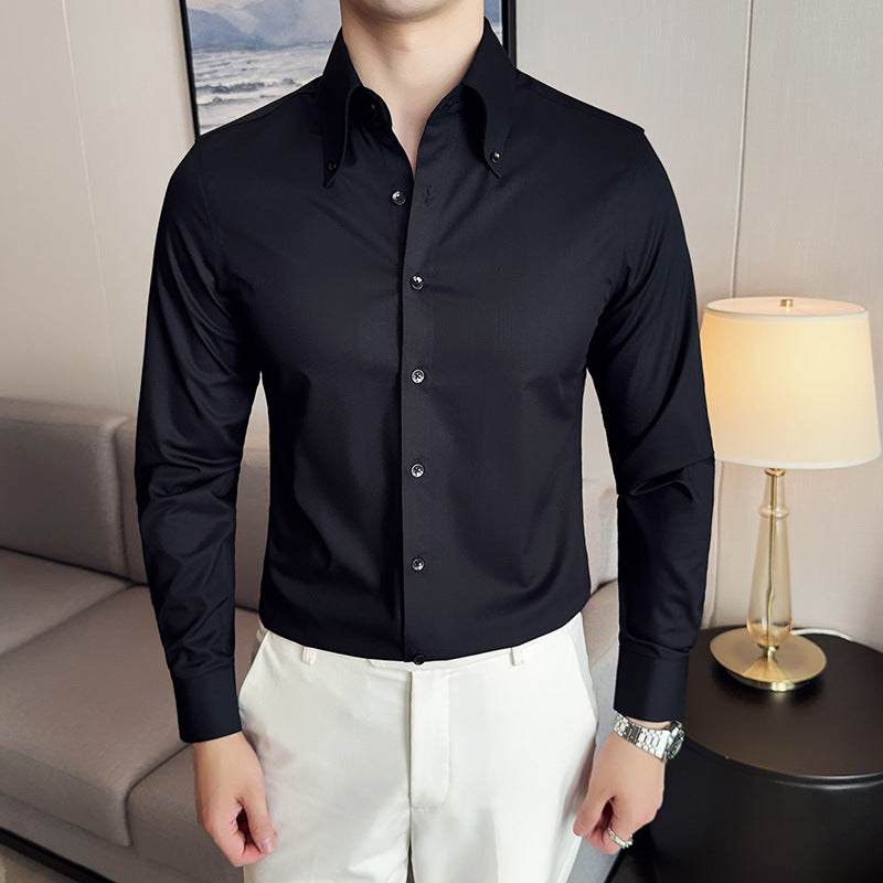 Men’s Plus-Size Non-Iron Long-Sleeve Shirt – Tailored Comfort