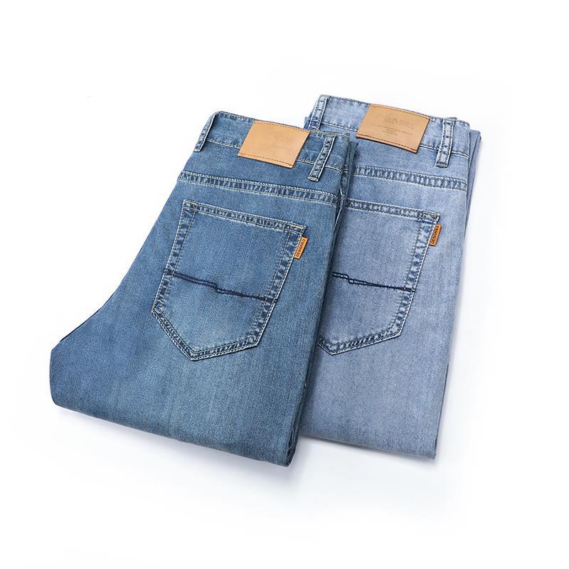 Fashion Personality Ultra-Thin Tencel Jeans for Men – Breathable & Lightweight