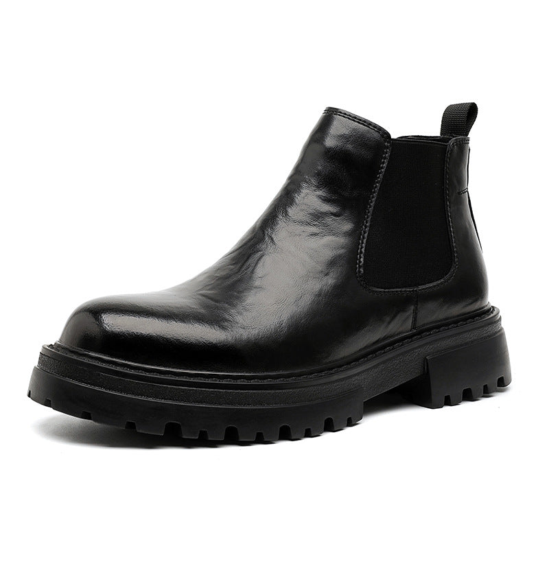 Men’s Mid-Top British-Style Martin Shoes – Low-Top Design
