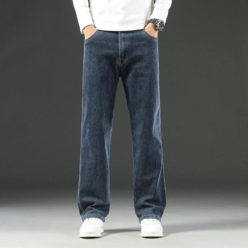 Men’s Stretch Business Jeans – Casual Loose Fit with All-Day Comfort