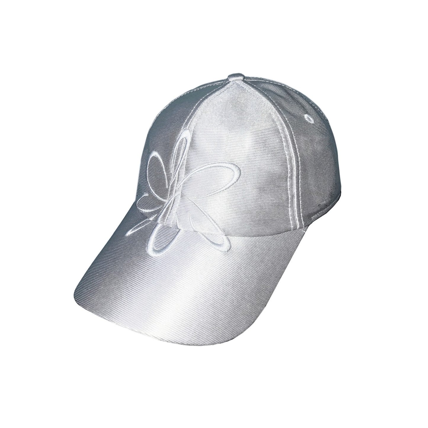Silver Embroidered Duckbill Cap