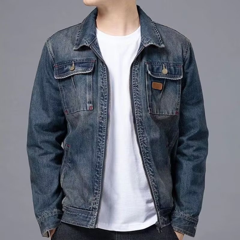 Men’s Slim-Fit Retro Korean Casual Jacket – Trendy Handsome Style Outerwear