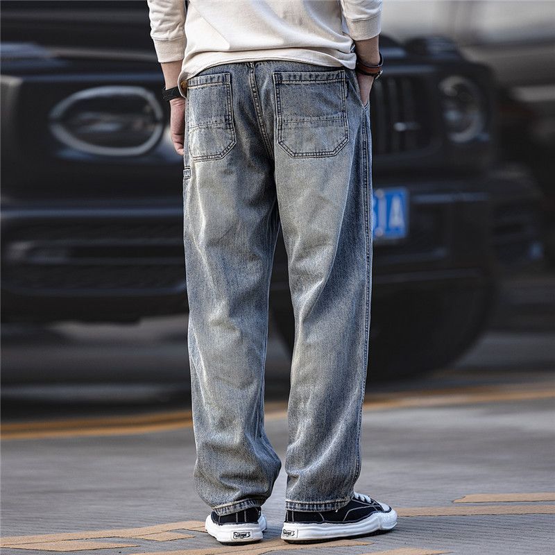 Men’s Retro Wide-Leg Pants – Casual Loose Fit, Minimalist Style Trousers