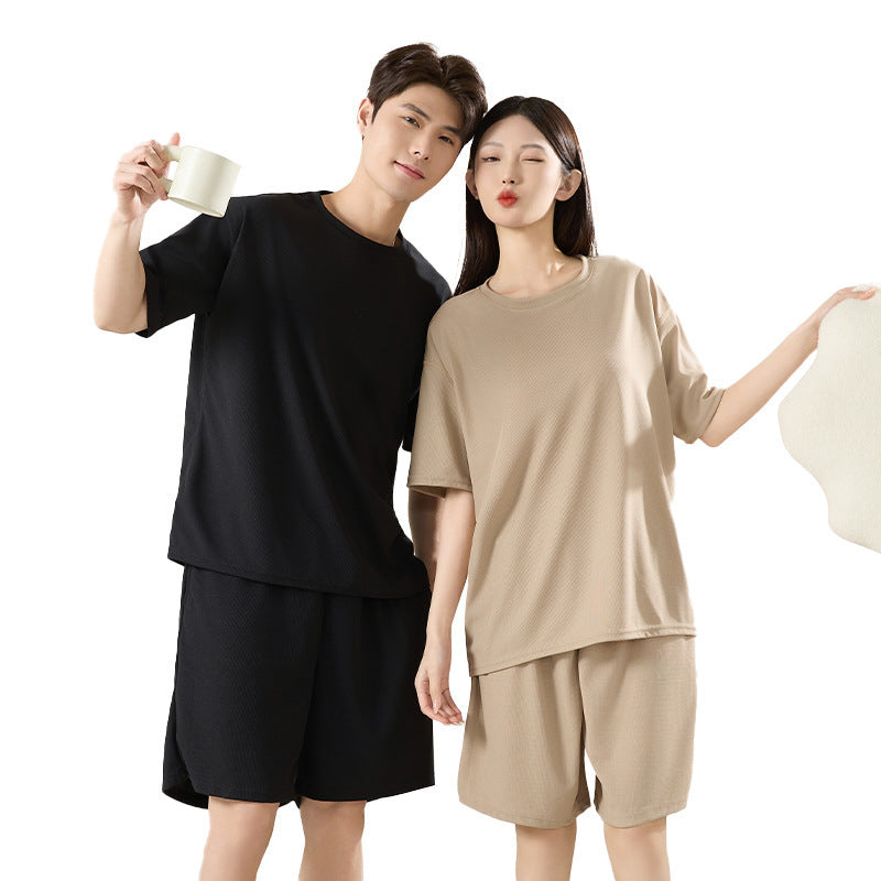 Unisex Summer Casual Two-Piece Set – Short-Sleeve Shirt & Shorts Loungewear