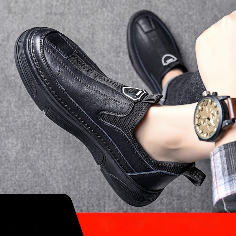 Men’s Solid-Color Casual Low-Cut Travel Shoes – Everyday Round-Toe Comfort