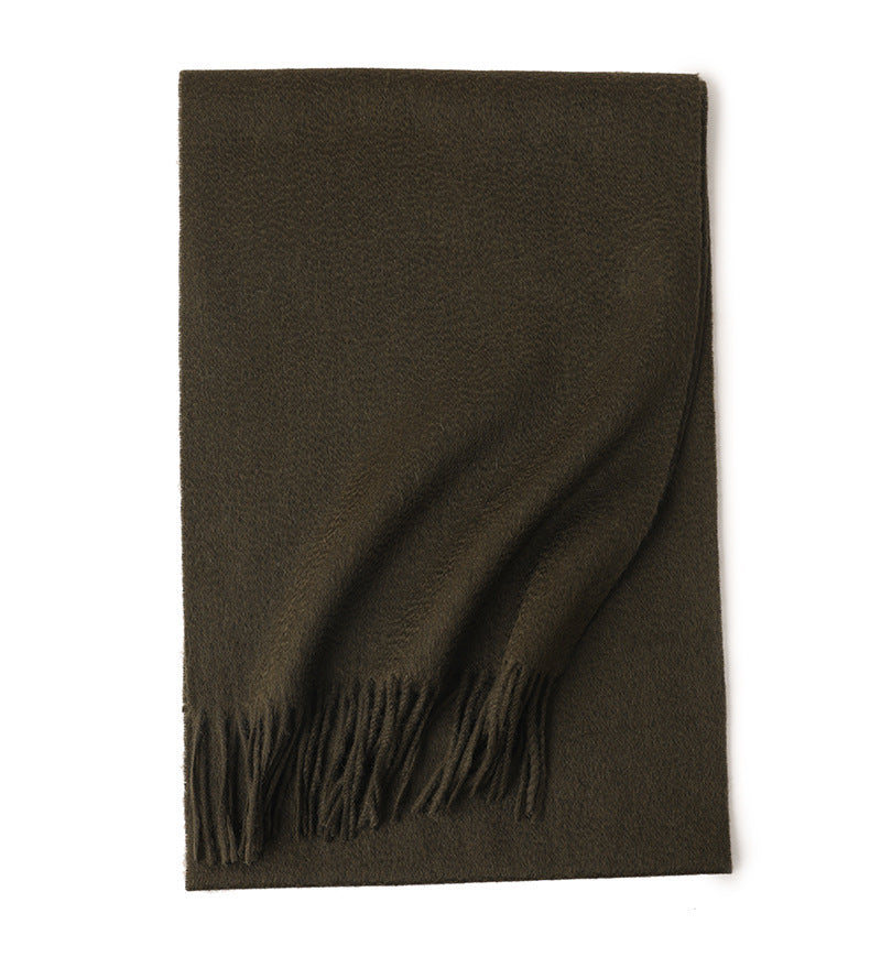 Water Ripple Pure Color Cashmere Warm Scarf