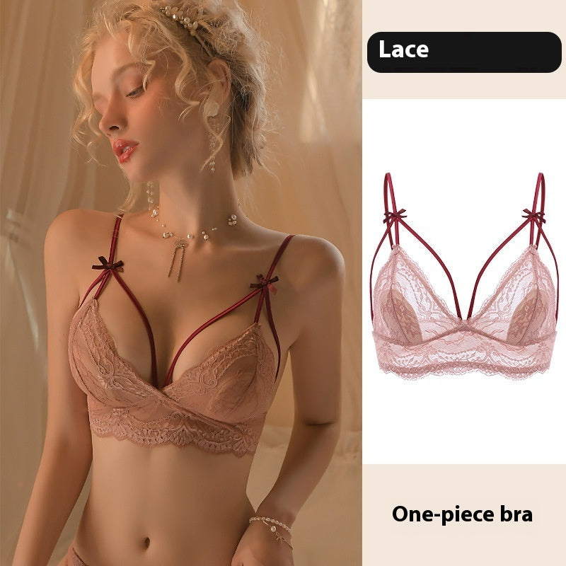 Sexy Comfortable Underwear Push Up Small Size Pure Desire Lace Bra Suit
