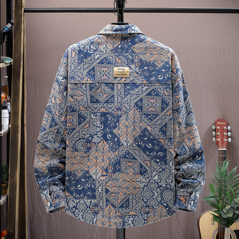 Teen Loose Printed Long-Sleeve Shirt – Bold Youth Graphic Tee