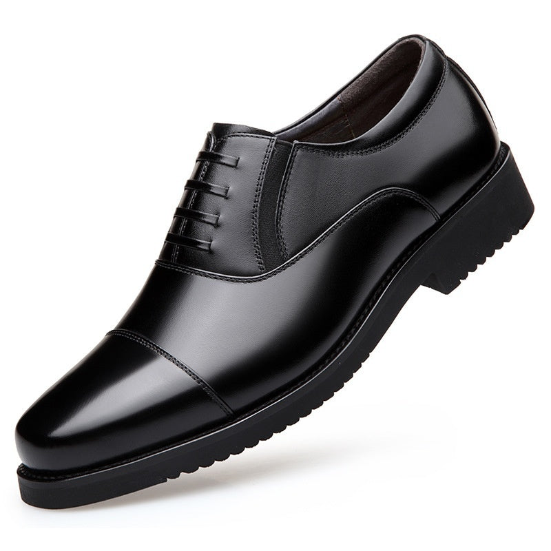 Men’s Formal Three-Segment Leather Dress Shoes – Classic Office & Grooming Style