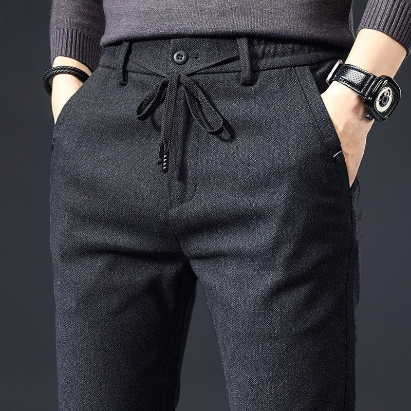 Autumn Brushed Men’s Business Pants – Slim Fit & Comfortable Straight Trousers | NYLIXA