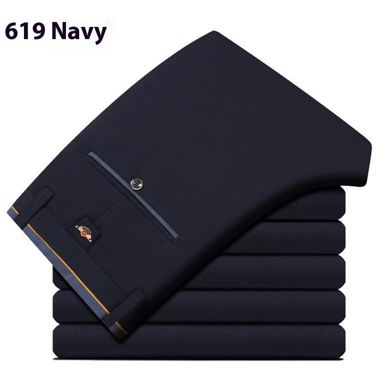 Men's Korean Style Slim Fit Stretch Suit Pants – Formal Pencil Trousers