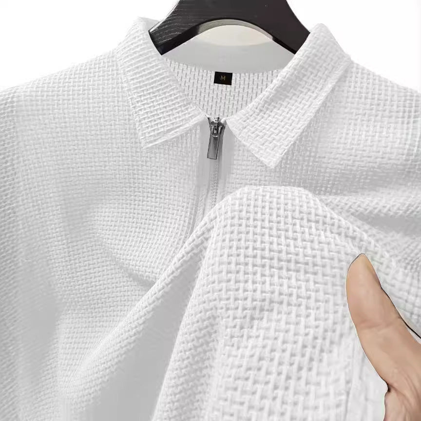 Men’s Stretch Nylon Breathable Casual Top – Lightweight & Flexible Comfort