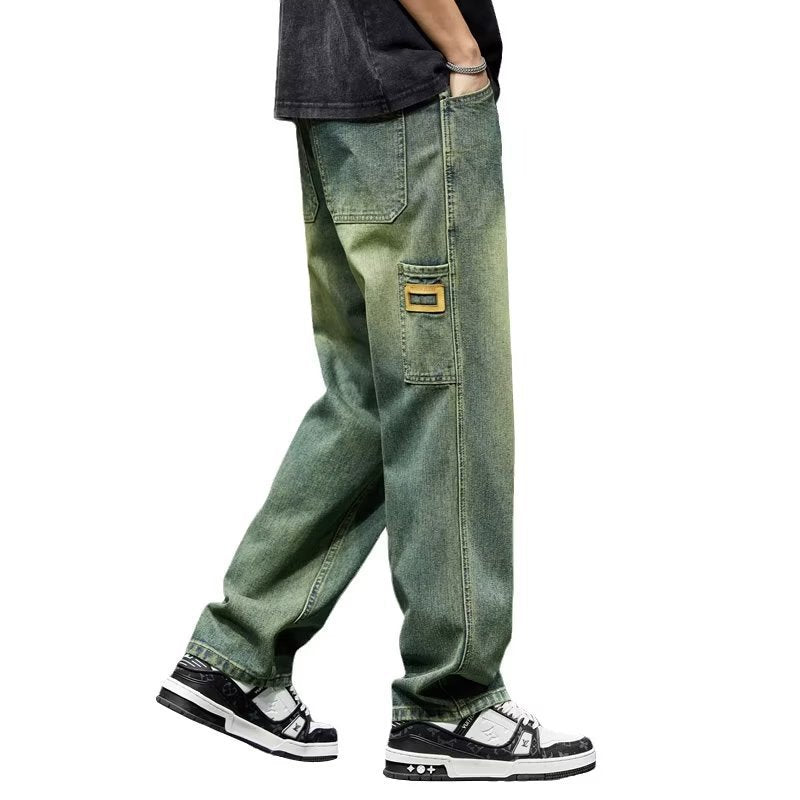Vintage High‑Street Straight Jeans for Men – Timeless Retro Denim by NYLIXA