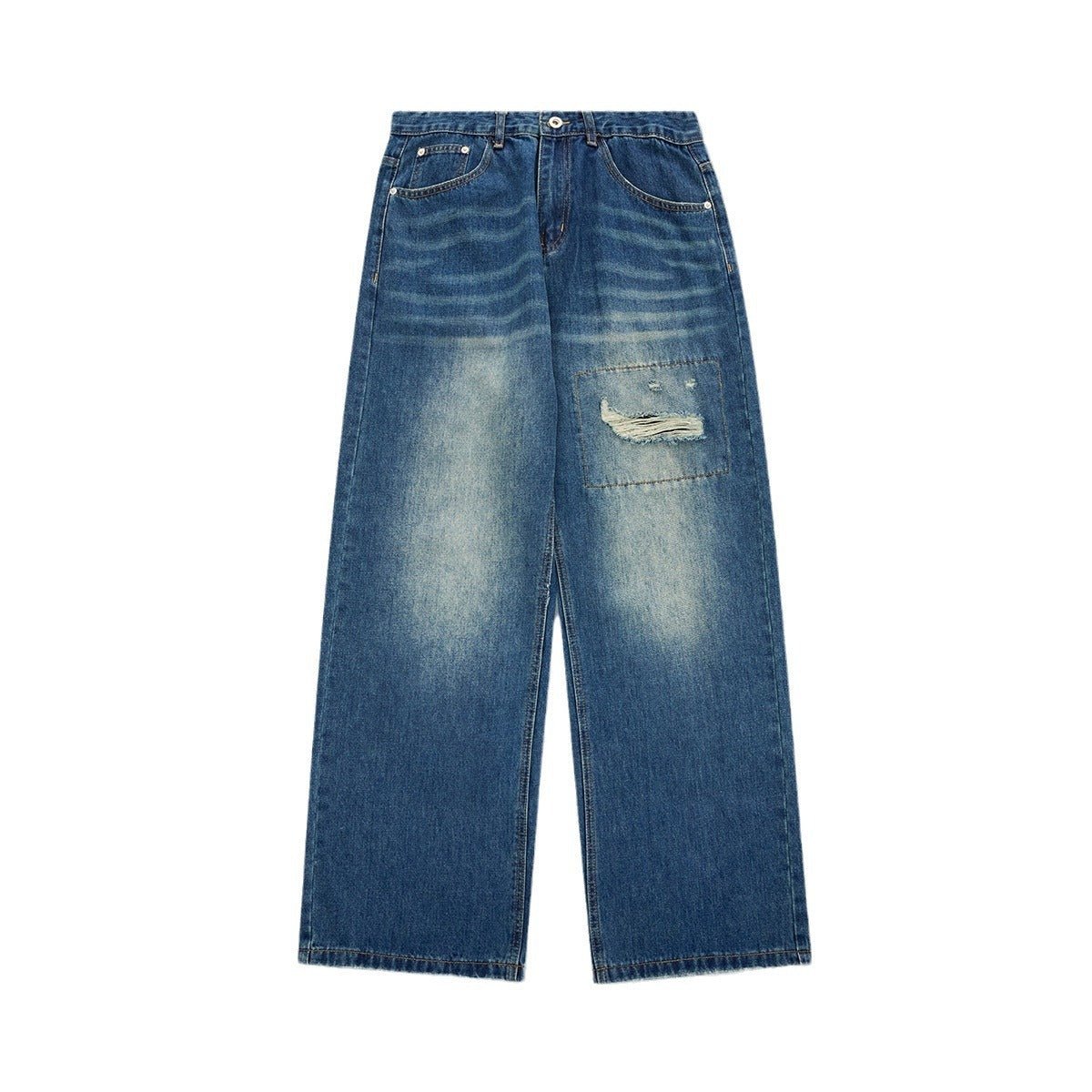 Women's Loose Fit Vintage Washed Jeans – Cool Retro Streetwear Denim
