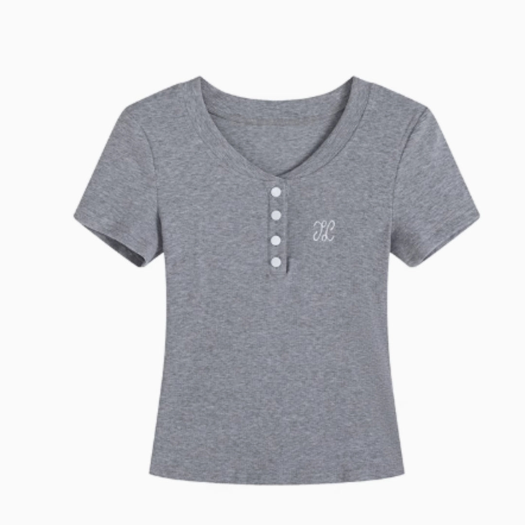Real Top High Elasticity Slimming Short Sleeved T-shirt