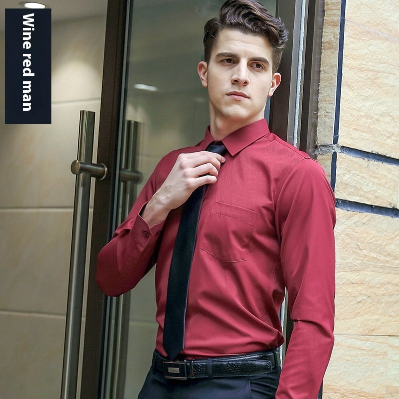 Unisex Slim-Fit Long-Sleeve Business Shirt – Matching Men's & Women's Style
