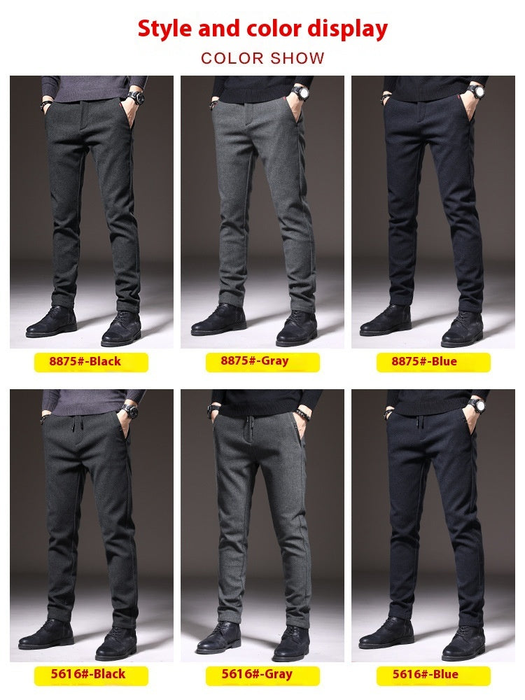 Autumn Brushed Men’s Business Pants – Slim Fit & Comfortable Straight Trousers | NYLIXA