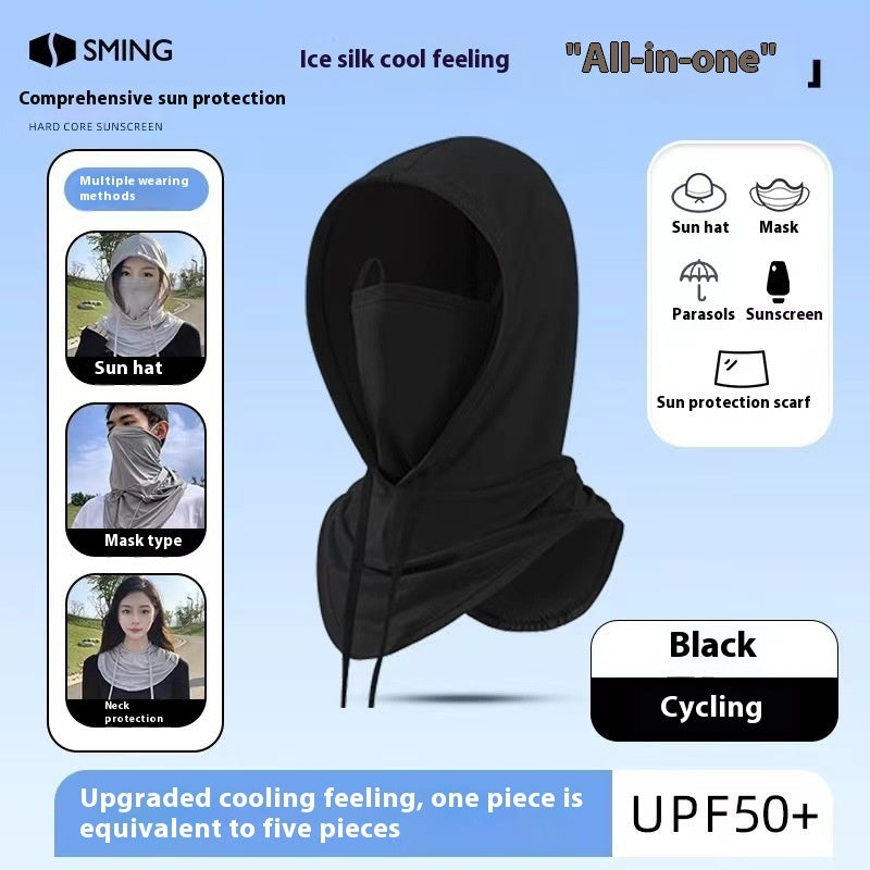 Anti-ultraviolet Outdoor Ice Silk Veil Cover Full Face Sun Mask