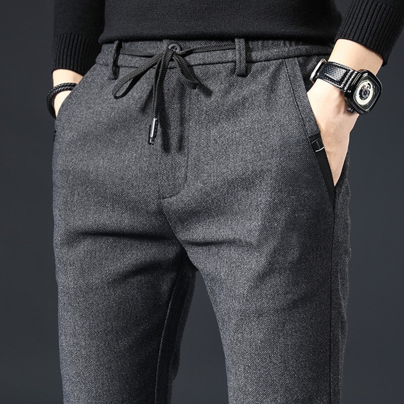 Autumn Brushed Men’s Business Pants – Slim Fit & Comfortable Straight Trousers | NYLIXA