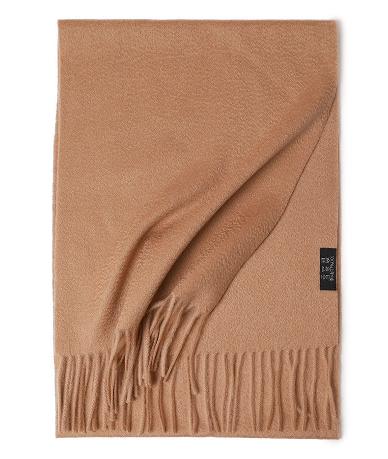 Water Ripple Pure Color Cashmere Warm Scarf