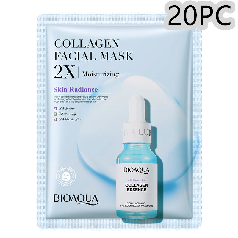 Collagen Face Mask – Moisturizing & Firming Sheet Mask with Hyaluronic Acid