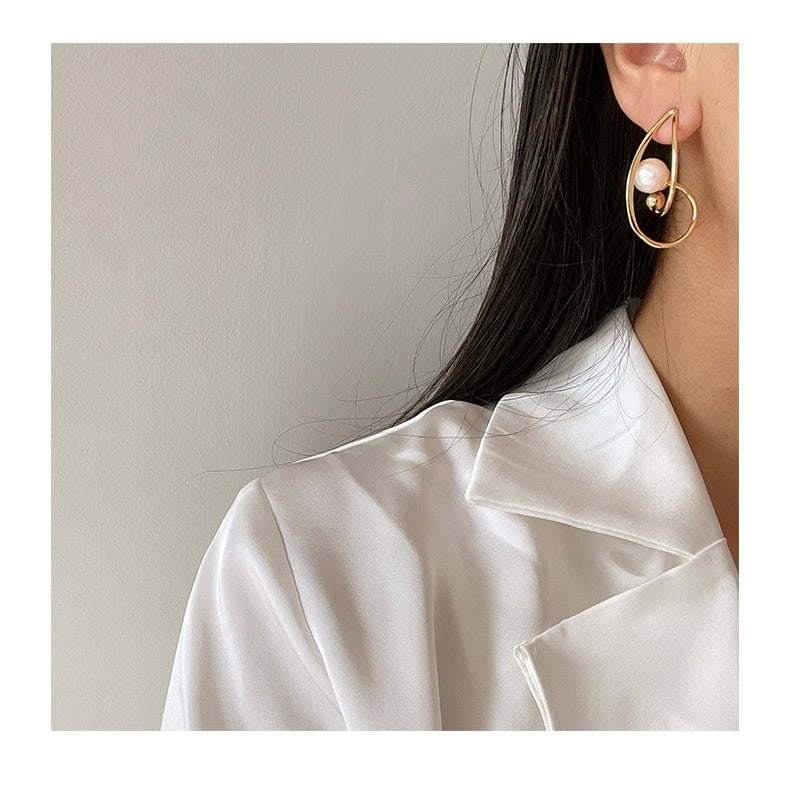 European And American French High-end Pearl Earrings For Women