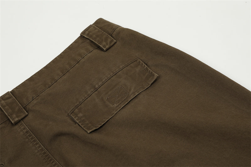 Men’s Vintage Wash Loose Straight-Leg Pants – Retro Streetwear Comfort