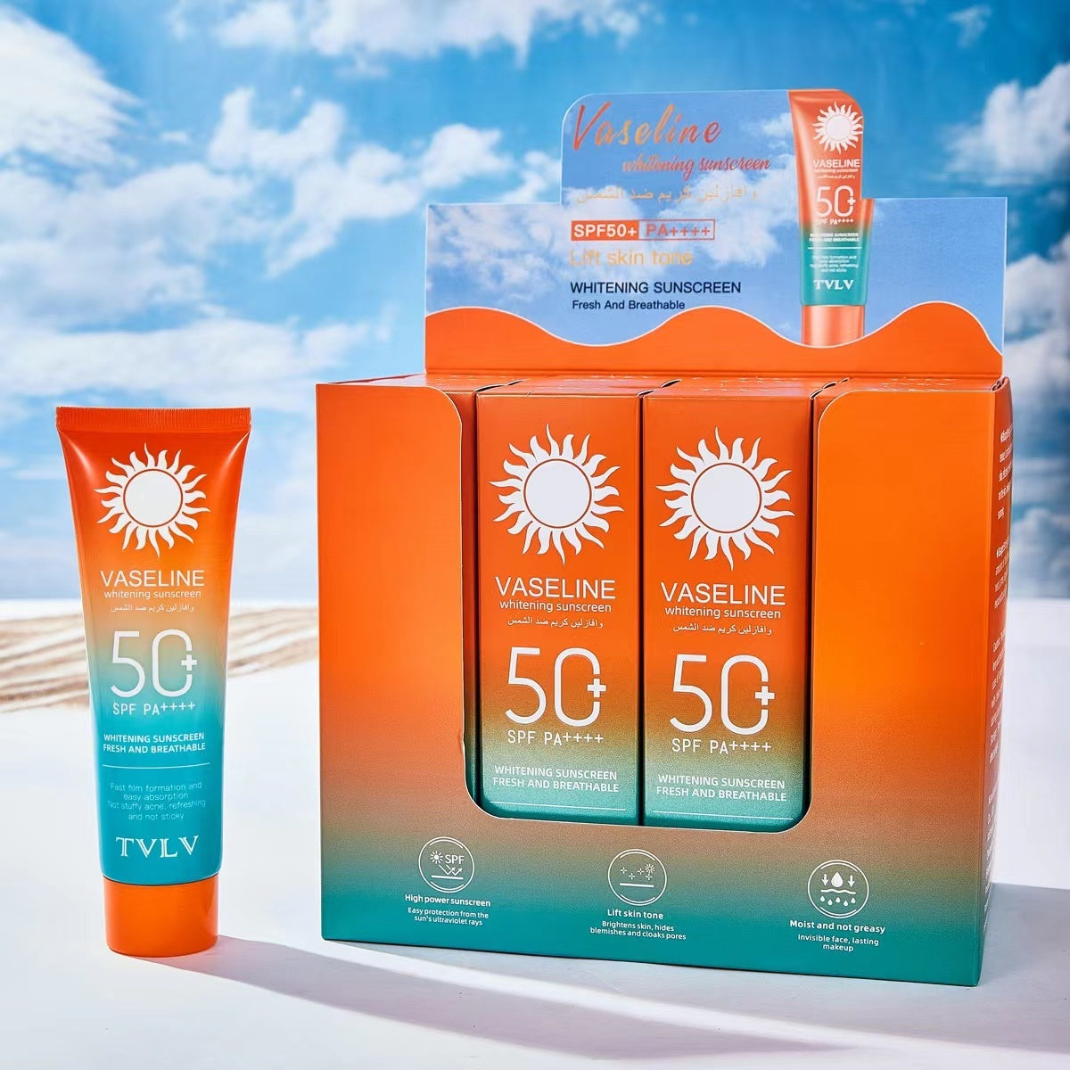 Premium Whitening Sunscreen SPF 50 – Anti‑Aging Brightening UV Protection Cream