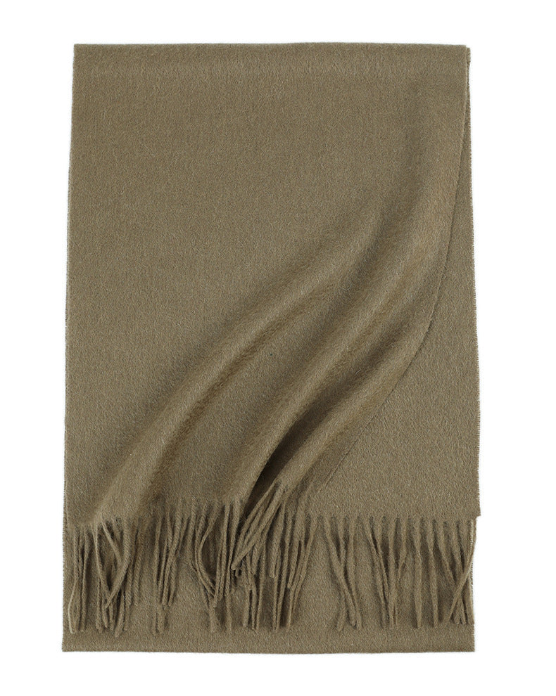 Water Ripple Pure Color Cashmere Warm Scarf