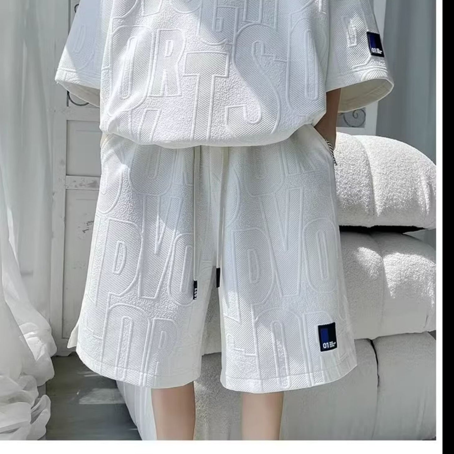Men’s Loose Leisure Sports Two-Piece Set – Casual Short-Sleeve Shirt & Shorts