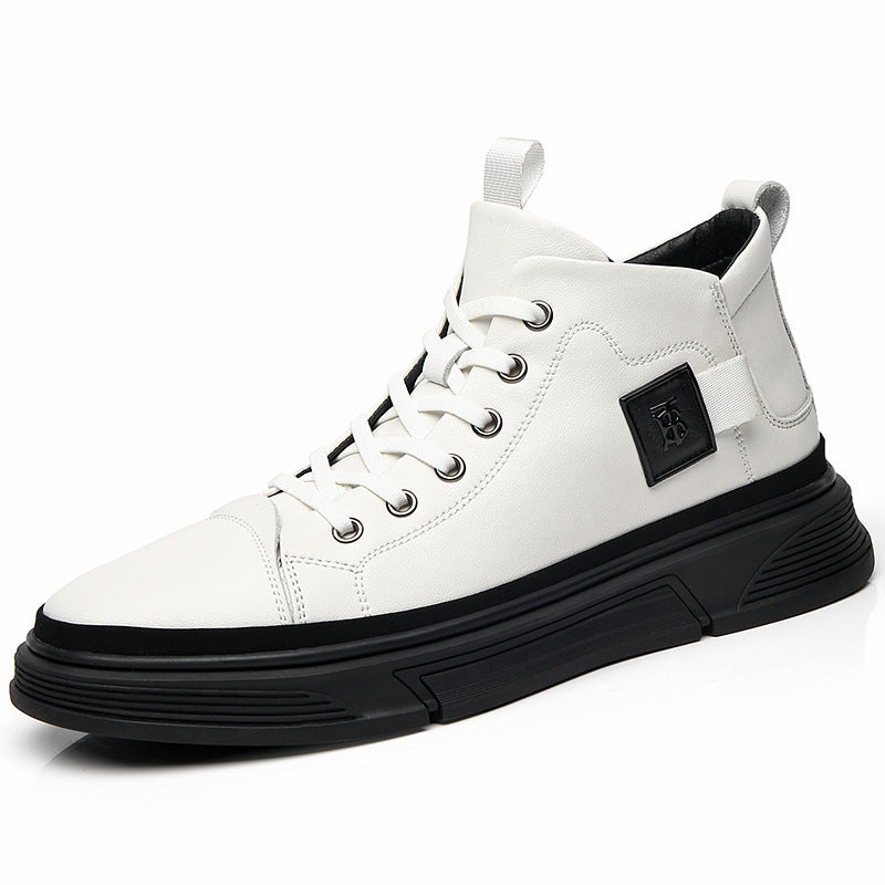 Men’s High-Top Leather Casual Shoes – Winter Collection