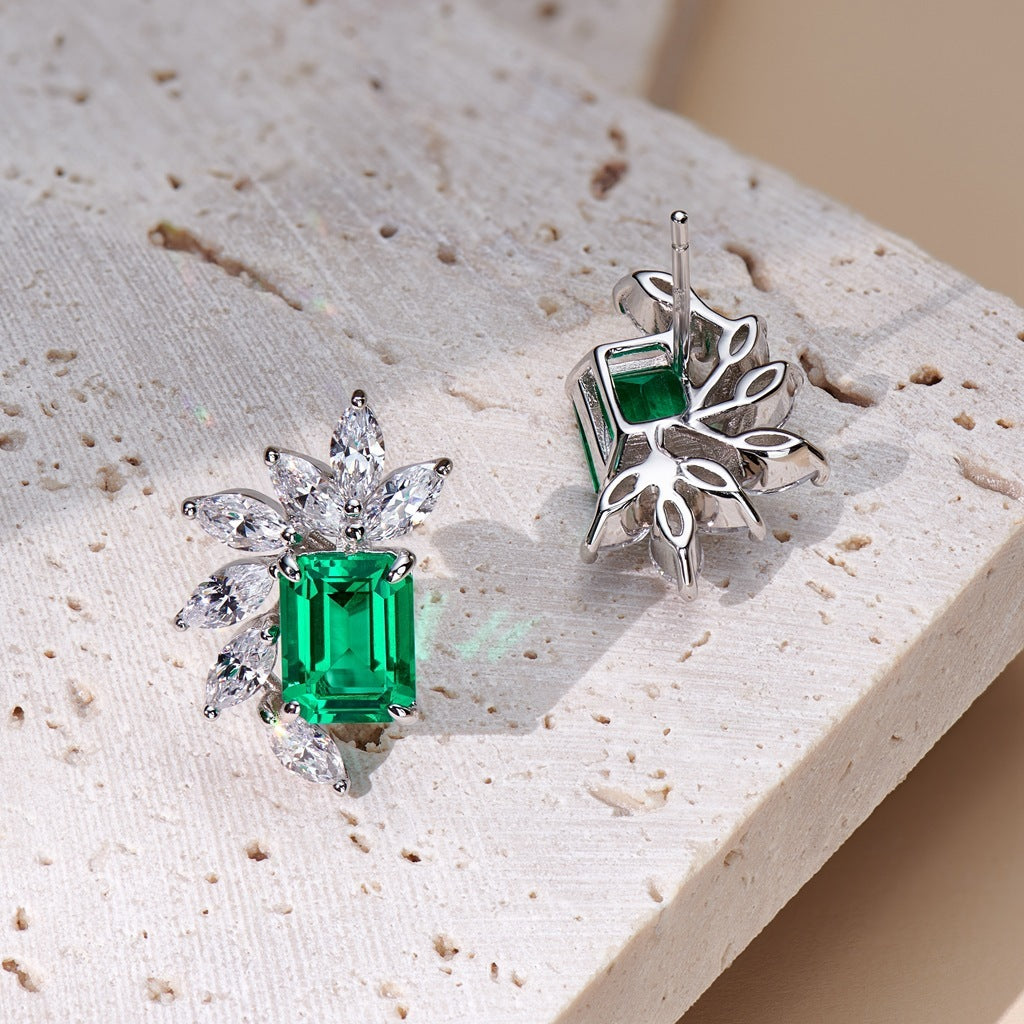 Citrine Tourmaline Socialite Style Stud Earrings
