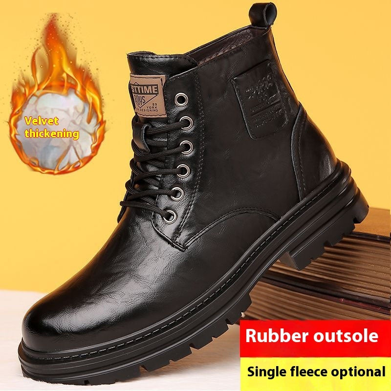 Men’s Winter Martin Boots – Business & Leisure PU Leather High-Top