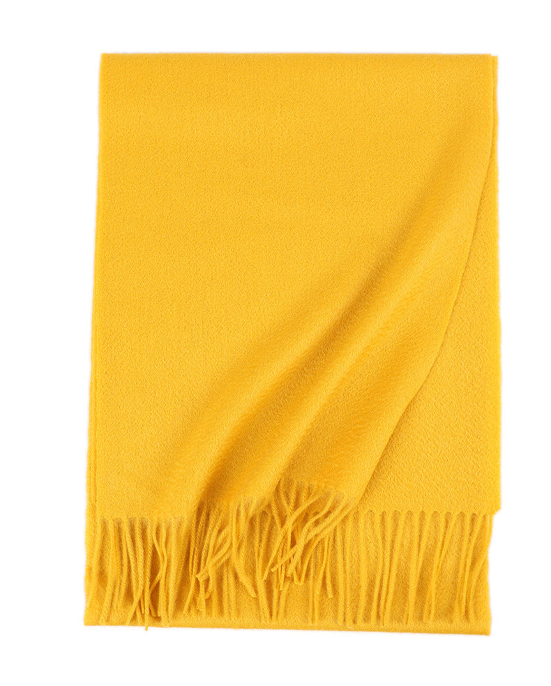 Water Ripple Pure Color Cashmere Warm Scarf